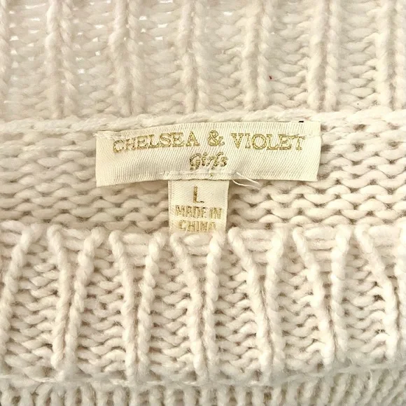 Girls Ivory Dot Sleeve Sweater - Picture 10 of 16